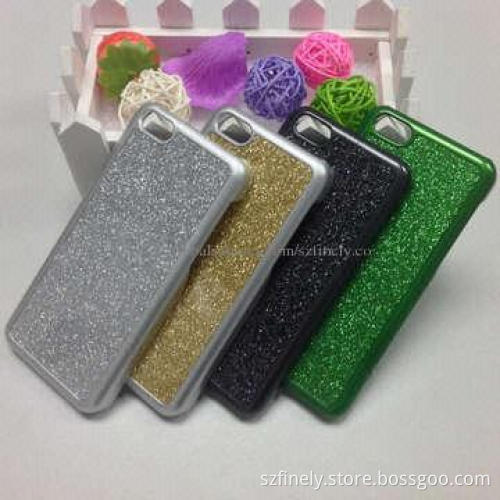 Glitter PC Cases for iPhone 5C, Sticker Glitter Sheet on Surface Groove, Shiny and Fashionable
